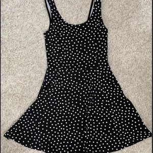 H&M black polka dot dress
